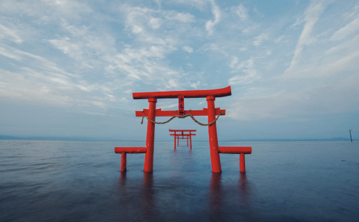 大魚神社の海中鳥居