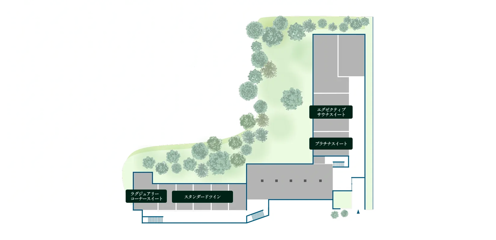一階の館内マップ。