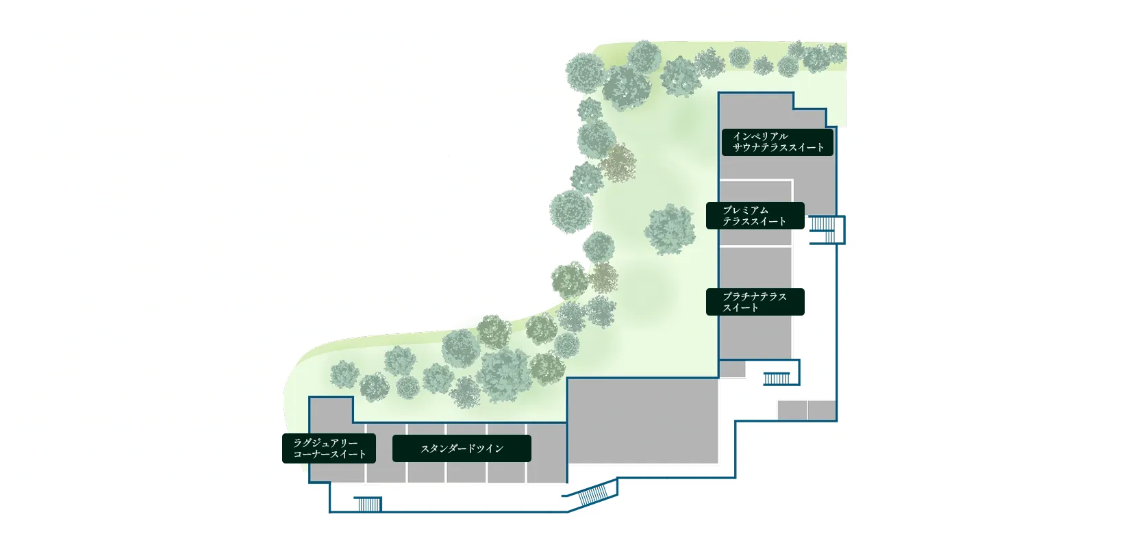 二階の館内マップ。